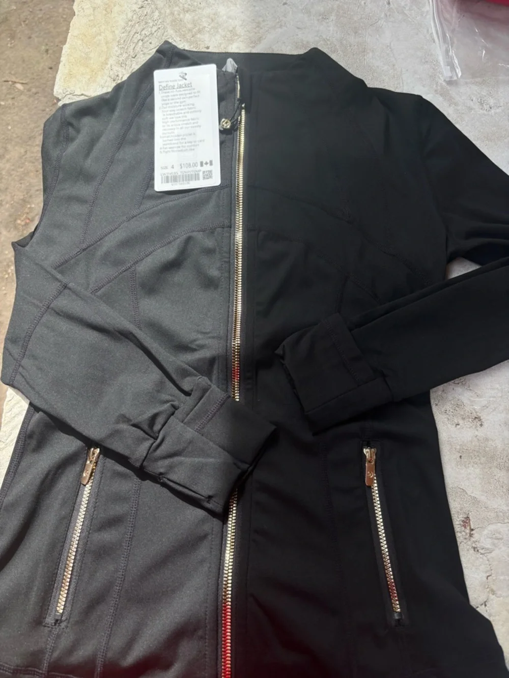 Lululemon Athletica Black Jacket with Gold Zipper - Picture 4 of 8